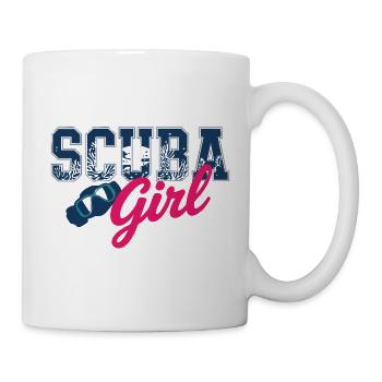 Scuba Girl Diving Design - Mug - white - Right
