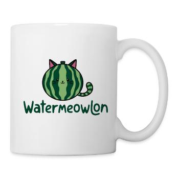 Drôle de miajou d’eau chat melon amis - Mug blanc - blanc - Droite