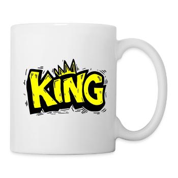 Lettrage King Graffiti - Mug blanc - blanc - Droite