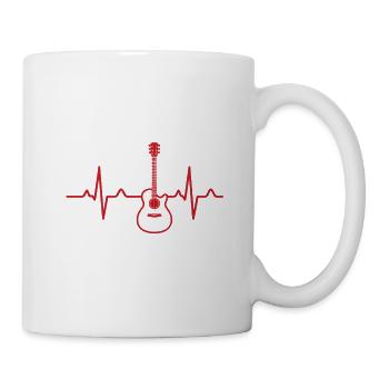 Conception musicale de battements de cœur - Mug blanc - blanc - Droite
