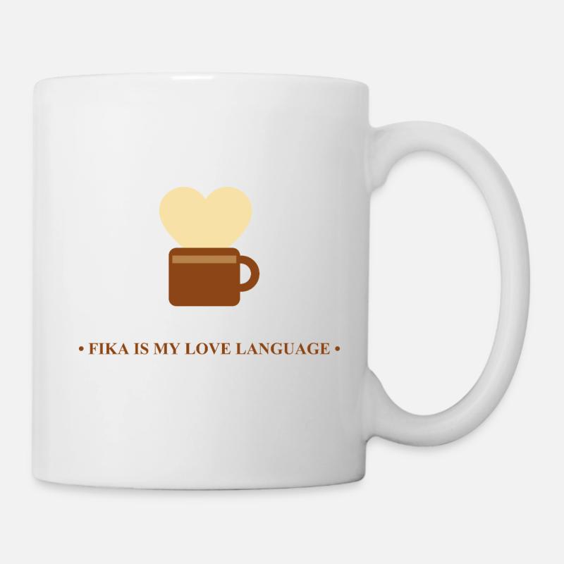 Coupe avec cœur Fika Message - Mug blanc - blanc