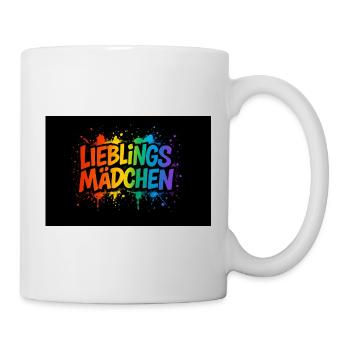 Favorite Girl – Colorful Graffiti with Paint Squirt - Mug - white - Right
