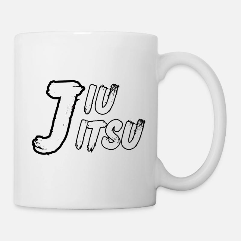 Jiu Jitsu – Design minimaliste blanc - Mug blanc - blanc