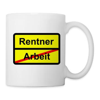 Kritische Melodie Rentner Arbeit - Tasse - Weiß - Rechts