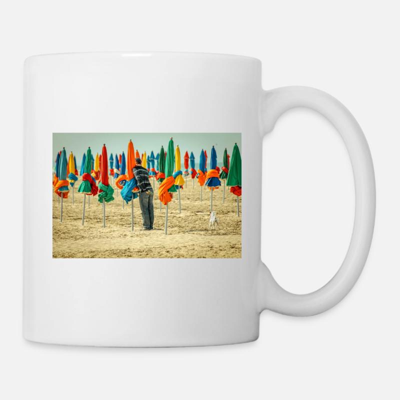Am Strand - Tasse - Weiß