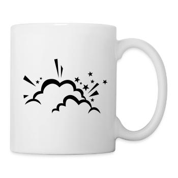 Nuage comique après l’explosion - Mug blanc - blanc - Droite