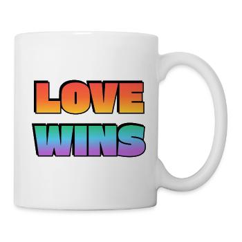 Love Wins Gradient Bold Text - Mug - white - Right