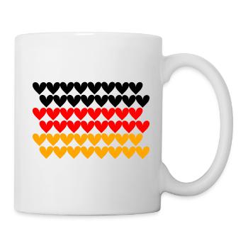 Germany Flag Heart Tile Design - Mug - white - Right