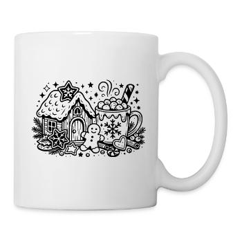 Scène de bonbons de maison en pain d’épice - Mug blanc - blanc - Droite