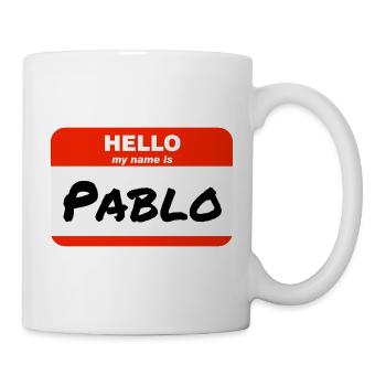 Hello My Name Is Pablo Label Name Tag - Mug - white - Right
