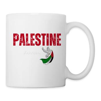 Palästina Freiheit, ich unterstütze Palästina - Tasse - Weiß - Rechts
