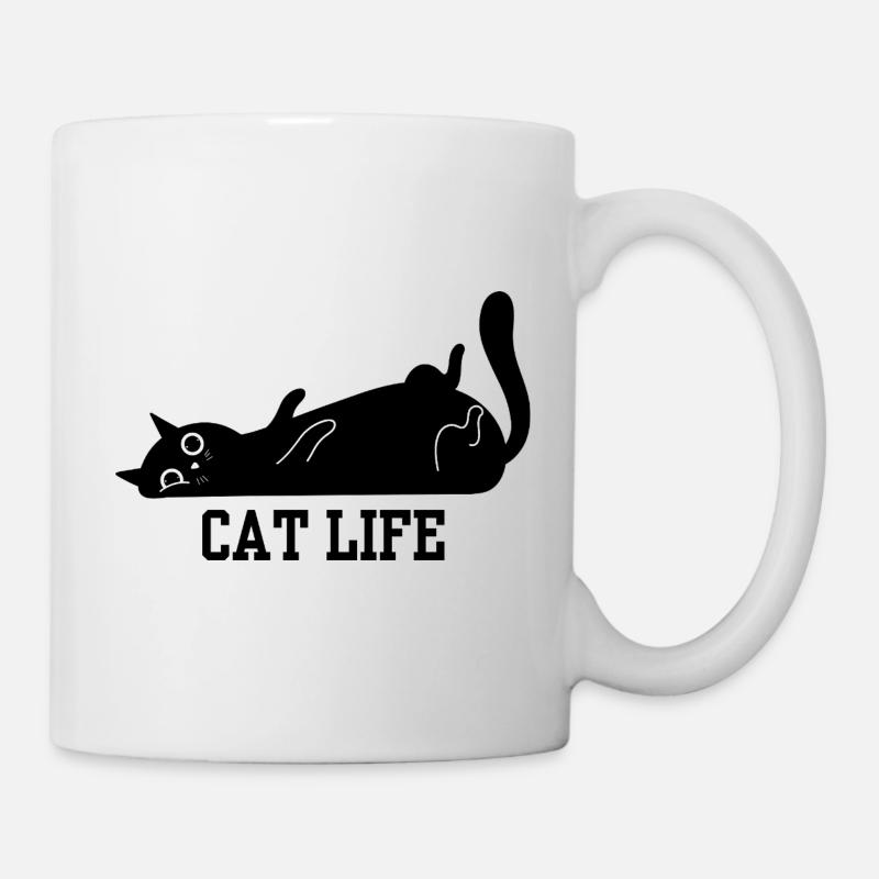Minimale abstrakte Linienskizze - Tasse - Weiß
