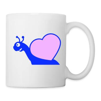 Snail Heart Snail Shell Cute Love Romantic - Mug - white - Right