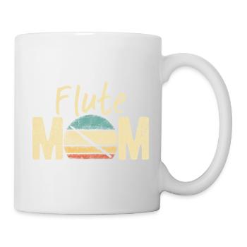 Flöte Mama Retro Vintage Marching Band Design - Tasse - Weiß - Rechts