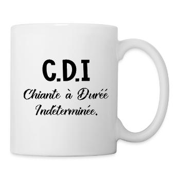 CDI humour Chiante - Cadeau femme drôle - Mug blanc - blanc - Droite