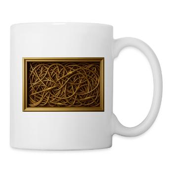 Gold Swirls of Cables - Mug - white - Right