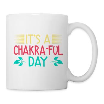 Yoga It´s A Chakra-ful Day Funny Yoga - Tasse - Weiß - Rechts