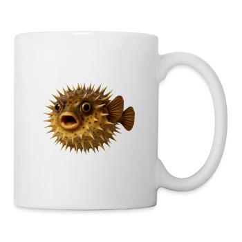 Poisson épineux motif sous-marin - Mug blanc - blanc - Droite