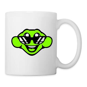 grenouille crapaud cool lunettes de soleil rire heureux mignon - Mug blanc - blanc - Droite