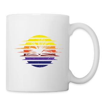 Rainbow Sun Ribbon Retro - Mug - white - Right