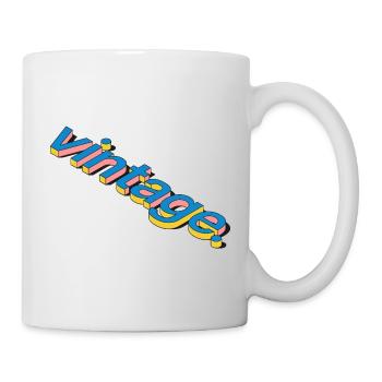 Vintage Retro 3D Typography Design - Mug - white - Right