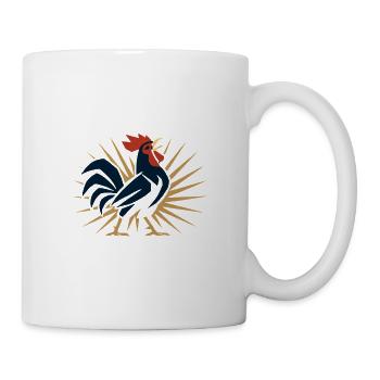 Coq Soleil Folk Art - Mug blanc - blanc - Droite