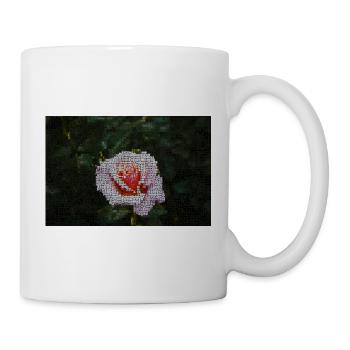 Rose mosaic in the night green - Mug - white - Right