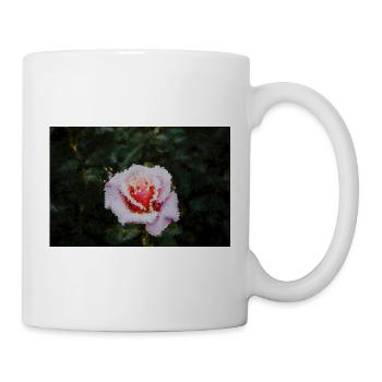 Rose watercolor in pixel style - Mug - white - Right