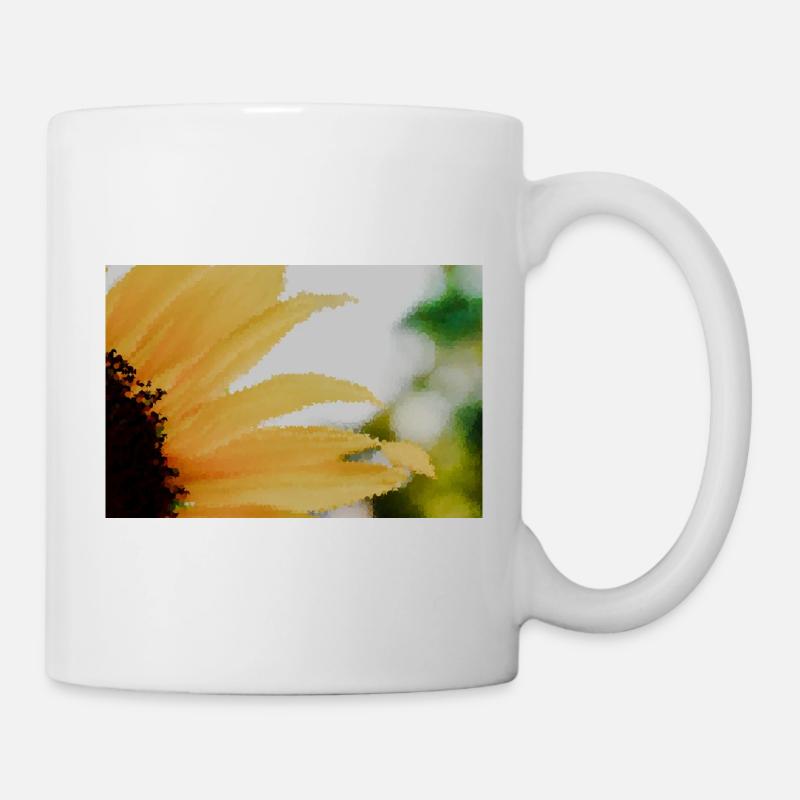 Sonnenblumen Wasserfarben - Tasse - Weiß