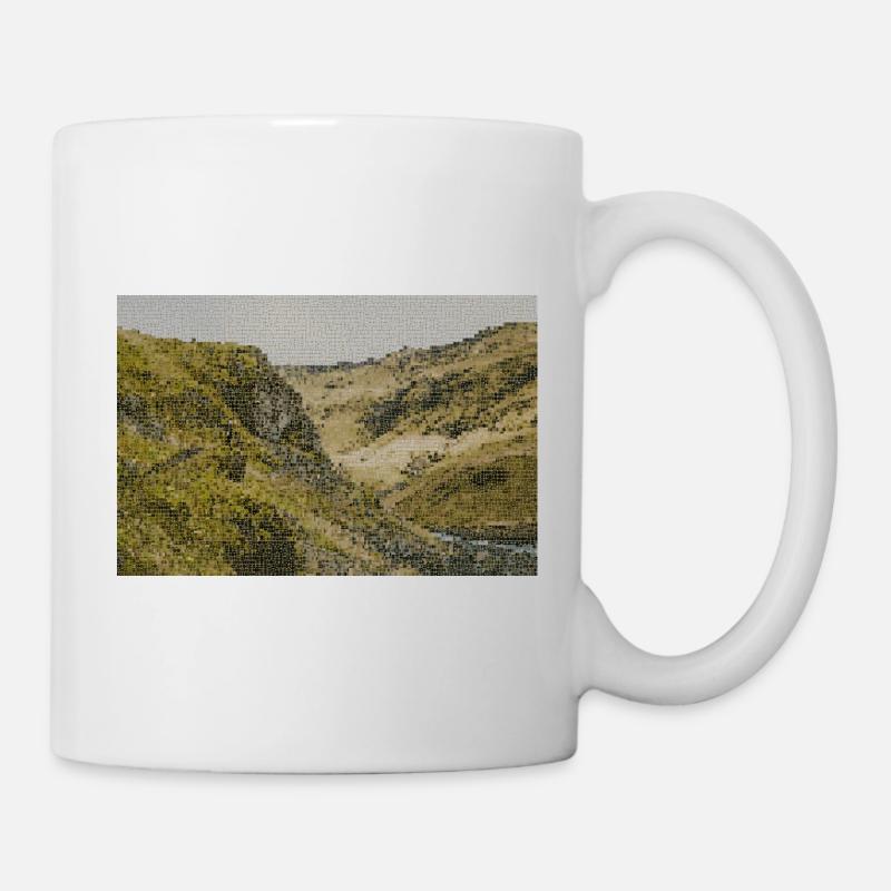 Paysage de vallée de la rivière désertique - Mug blanc - blanc