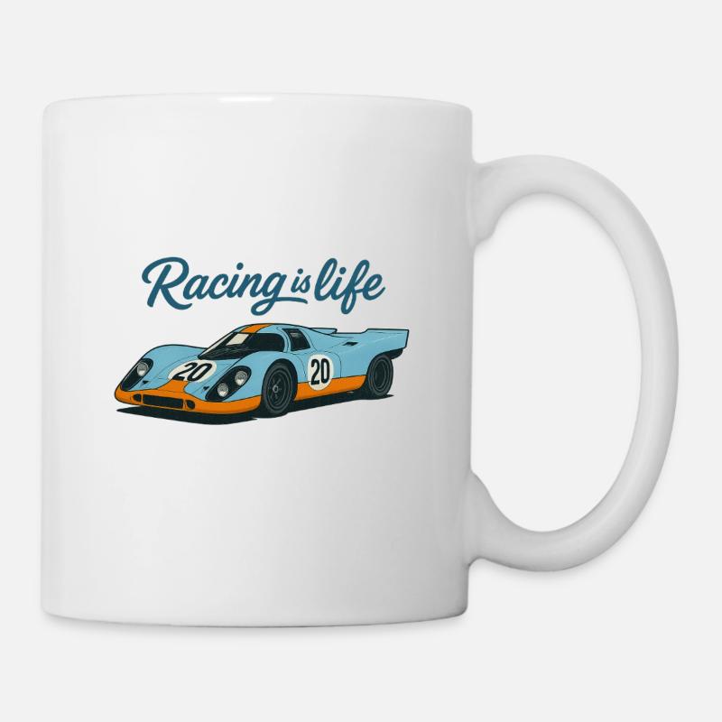 Racing_is_life - Tasse - Weiß