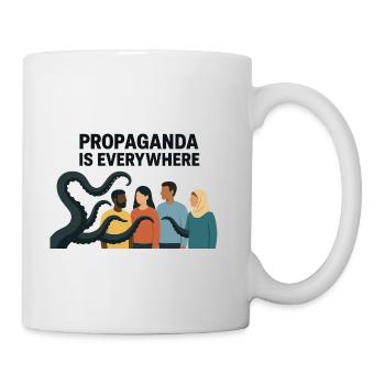 La propagande est une image de diversité partout - Mug blanc - blanc - Droite