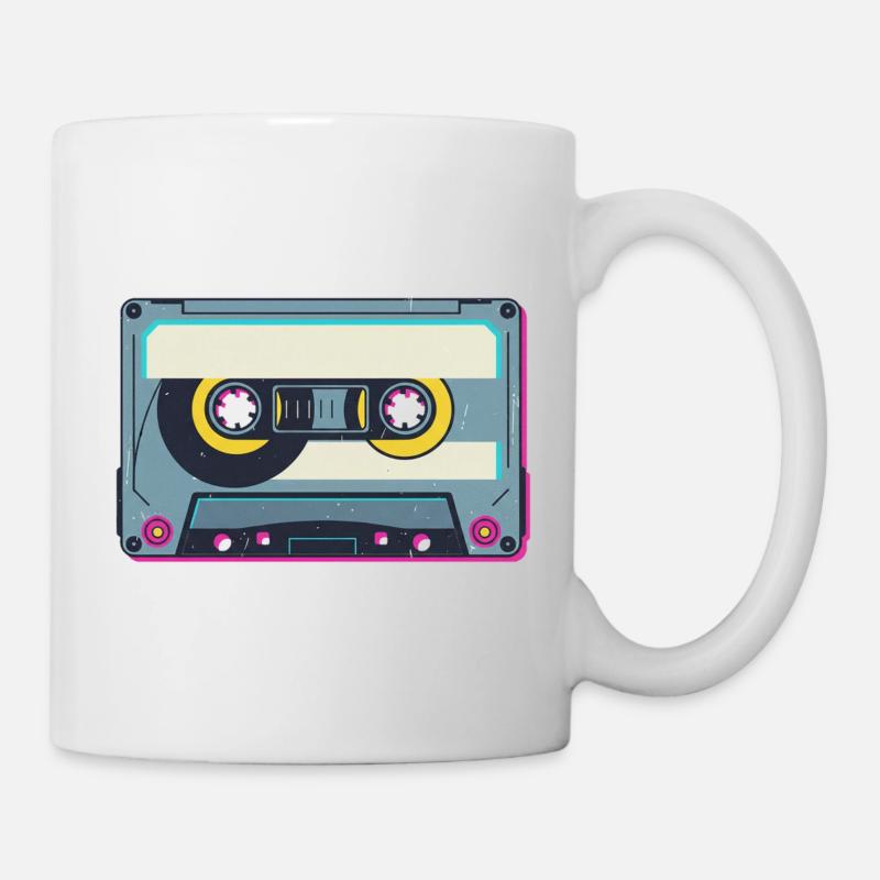 Cassette rétro - Mug blanc - blanc