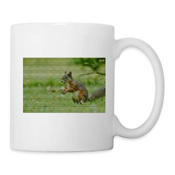 Eichhörnchen Wald Muster - Tasse - Weiß - Rechts