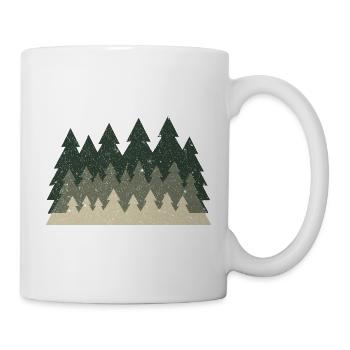 Fir Forest Retro – Nature Forest Hiking Outdoor - Mug - white - Right