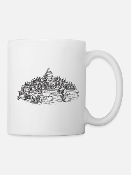 Borobudur Tempel - Tasse - Weiß