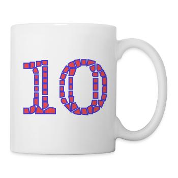 10. 10 YEARS. 10th ANNIVERSARY. 10 YEAR ANNIVERSARY. - Mug - white - Right