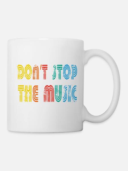 Don´t stop music - Tasse - Weiß