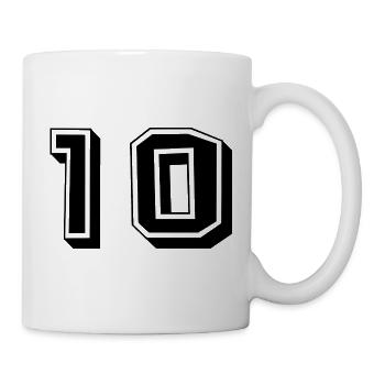 10. 10 YEARS. 10th ANNIVERSARY. 10 YEAR ANNIVERSARY. - Mug - white - Right