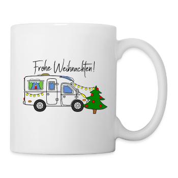 Frohe Weihnachten für Wohnmobil-Camper  - Tasse - Weiß - Rechts