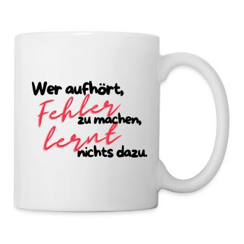 Mistakes teach red writing - Mug - white - Right