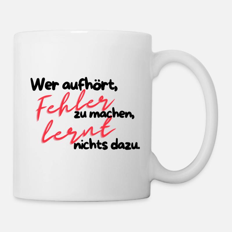 Mistakes teach red writing - Mug - white
