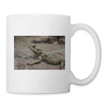 Dragon barbu du désert sur rocher - Mug blanc - blanc - Droite