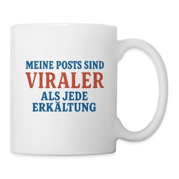Virale Posts - Tasse - Weiß - Rechts