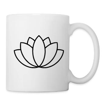 Lotus Flower Line Art - Mug - white - Right