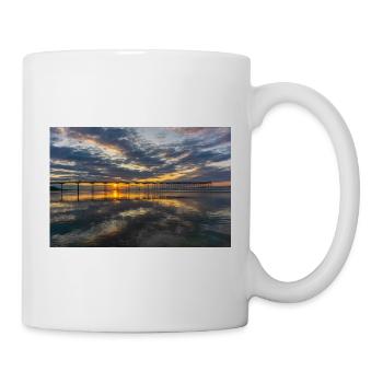 Reflexionen am Sunset Pier - Tasse - Weiß - Rechts