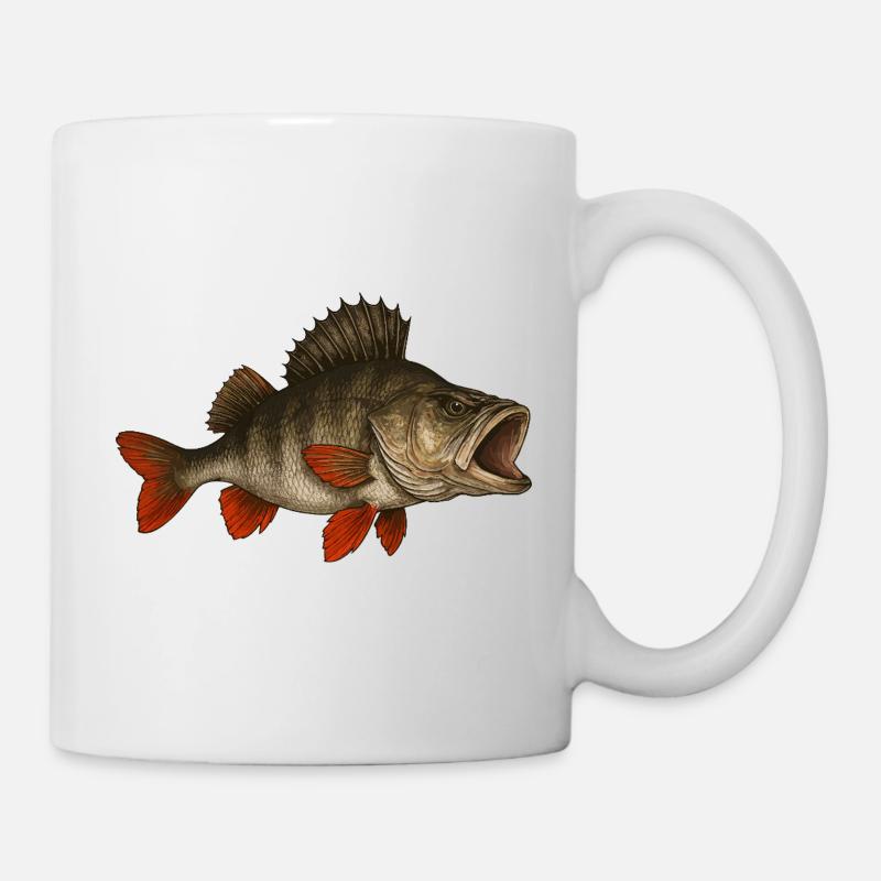 Barsch Flussbarsch Barschangeln Barsche Barsch - Tasse - Weiß