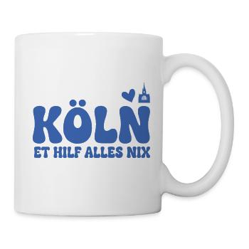Köln Dialekt Grobschrift Logo - Tasse - Weiß - Rechts