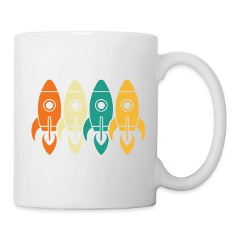 Vintage Raketen Weltraumforschung Ingenieur Geschenk - Tasse - Weiß - Rechts