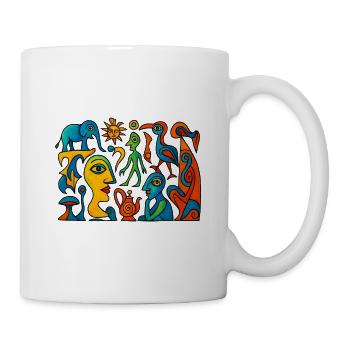 Vibrant Surreal Portraits and Creatures - Mug - white - Right